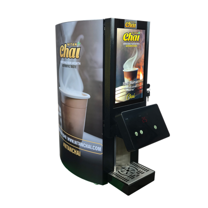 Self-serve chai machine with digital display